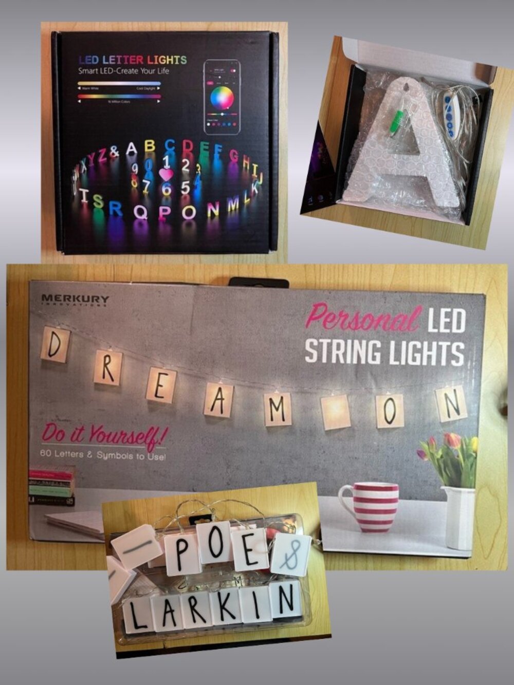 12 Letter Message LED String Light Set + 1 LED Letter Light (A)